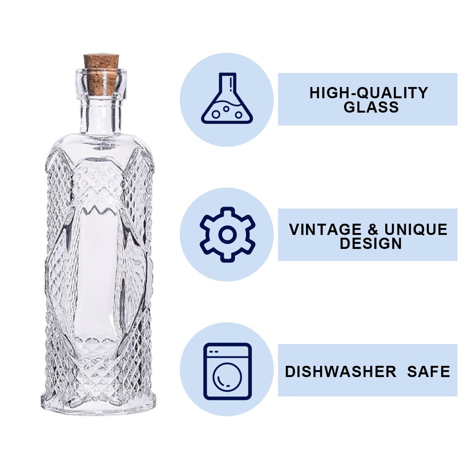 eleganttime Potion Bottles with Cork,12 Pack Small Clear Vintage Decorative B...