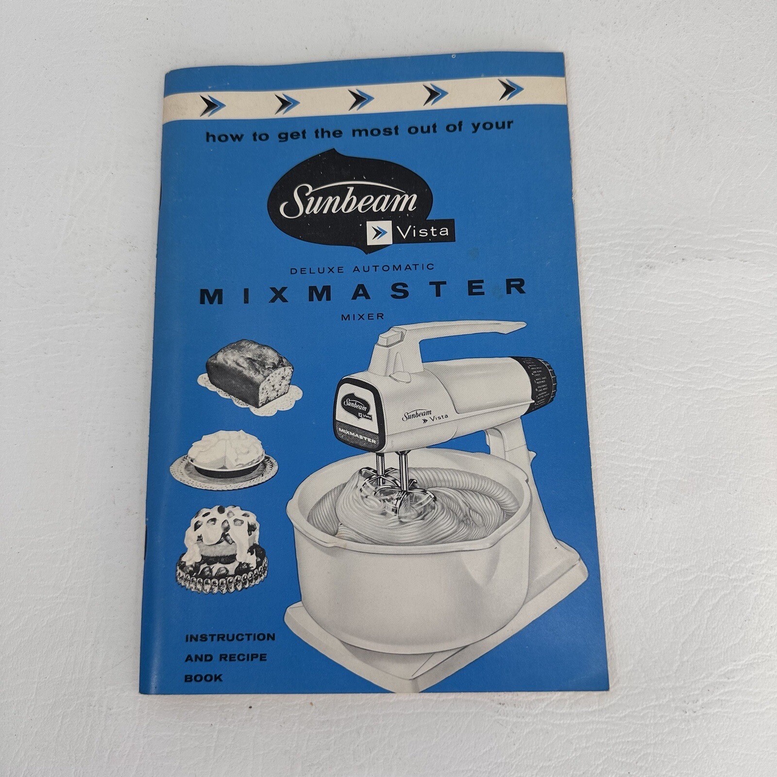 1962 Vintage Sunbeam Vista Mixmaster Mixer Appliance Manual Recipe
