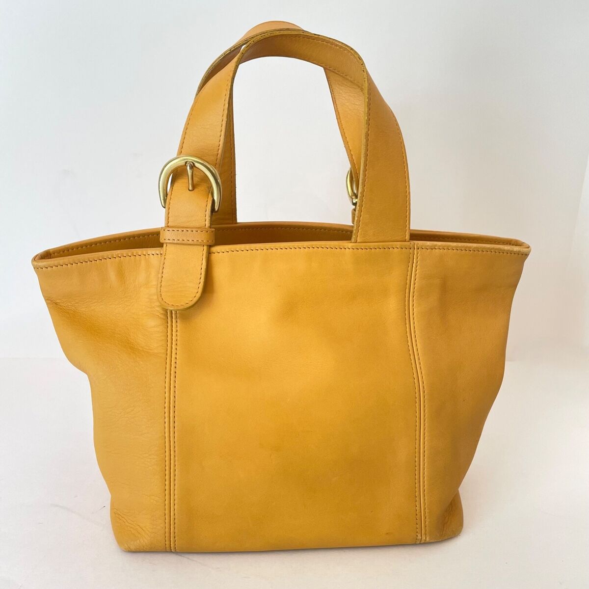Vintage Coach SOHO Waverly Buckle Bag Leather 4133 Yellow Vintage Coach SOHO Waverly Buckle Bag Leather 4133 Yellow