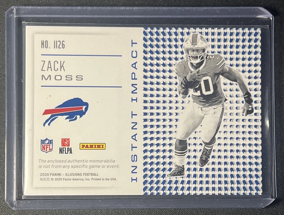 2020 Illusions ZACK MOSS #1126 Instant Impact JUMBO PATCH JERSEY - BUFFALO BILLS - Image 2 of 2