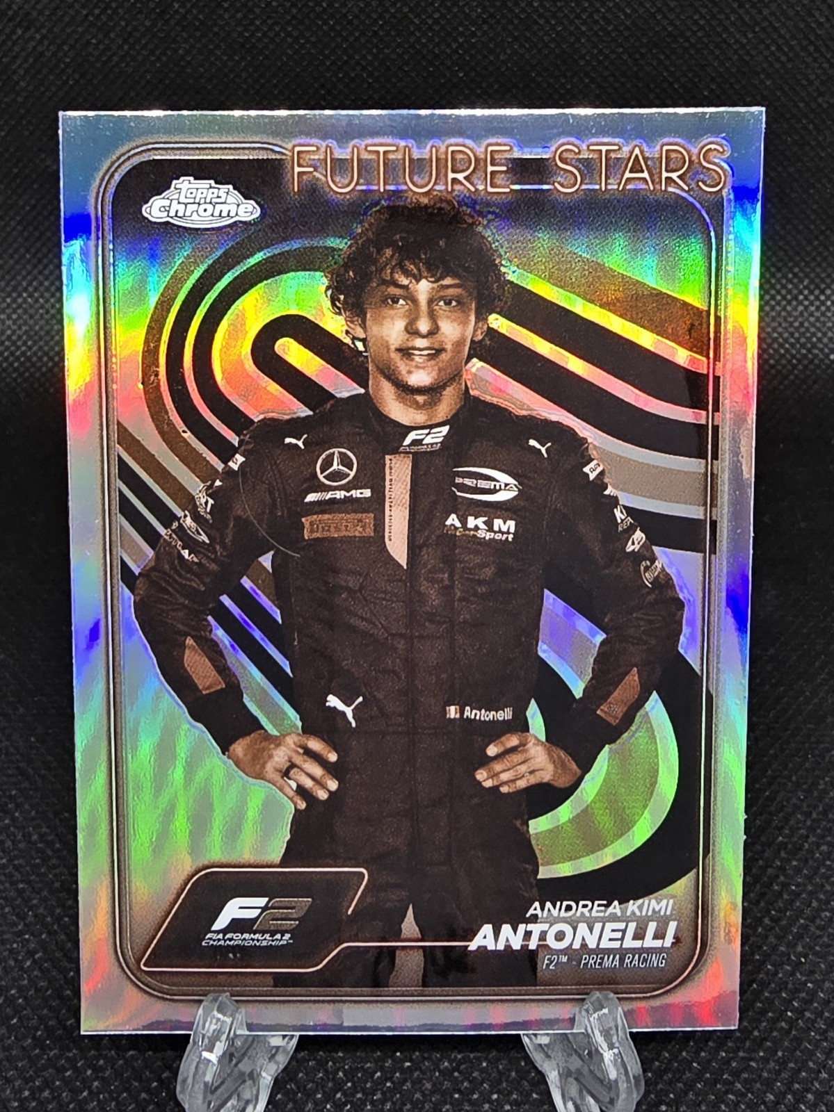 2024 Topps Chrome F1 - Andrea Kimi Antonelli Sepia Refractor F2 Future Stars #22
