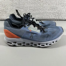 On Cloud Shoes Mens 10.5 Cloudstratus 3 Blue Orange Running Athletic Tennis