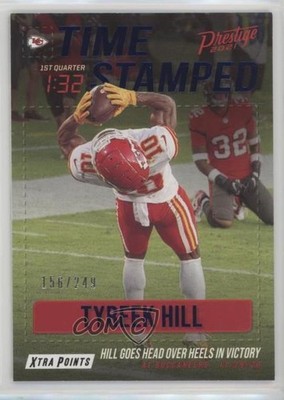 2021 Panini Prestige Time Stamped Xtra Points Blue /249 Tyreek Hill #TS-TH 0s23