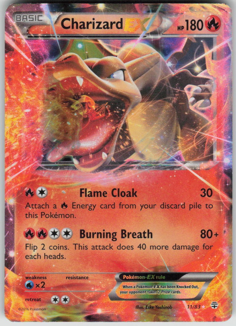 Pokemon Charizard EX Ultra Rare Generations 11/83 MP