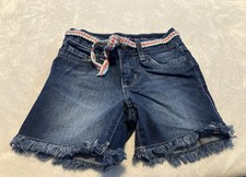 The Children  s Place Blue Fringe Shorts With Included Belt Girls Size 6