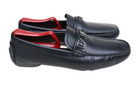 Ermenegildo Zegna Italy Black Leather Monogram Penny Loafer EU 6.5 US 7.5 EEE — photo 2