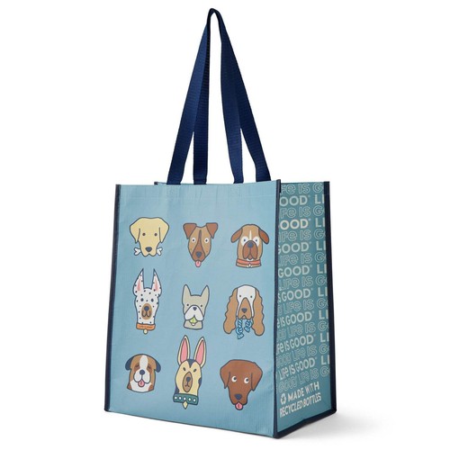 Life is Good 157308 - Plenty of Pups The Good Tote - Large - Smoky Blue