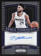 2019 PANINI PRIZM JOSH REAVES RP-JRV ROOKIE PENMANSHIP AUTOGRAPH MAVERICKS