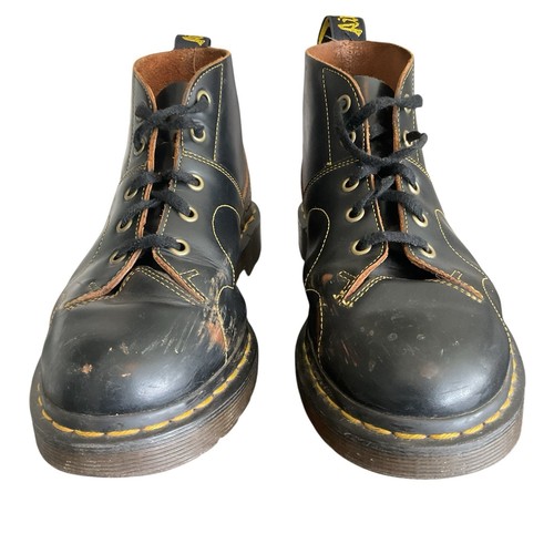 Stivali DR Martens Church Monkey 16054001 scarpe uomo 7 nero liscio donna 8 - Foto 8 di 8