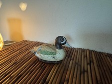 Vintage Jasco Ceramic Duck Decoy Lint Brush Hand Painted Taiwan Cabin Decor