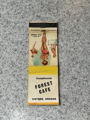 Forest Cafe Sisters Oregon Vintage Matchbook Cover 204B