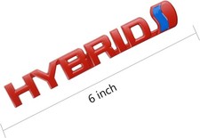 Hybrid Emblem Fender 3d Metal Badge Decal Replacement For Universal Car Red