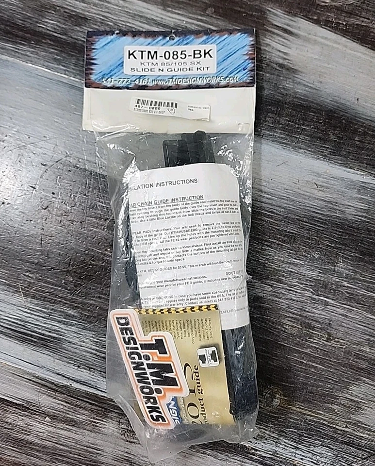 T.M. Mini Kit Designworks KTM-085-BK Cadena Slide-N-Guide Negro KTM 85 SX TC85 Foto 3 de 3