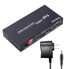 Powered HDMI Splitter 1 in 2 Out 4K 60Hz,HDCP Bypass 2.3 with EDID Management