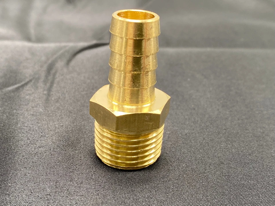 4 Pack Hex Adapter 3/8"  Male NPT to  3/8" Hose Barb - Image 2 of 4