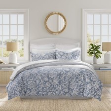 King Duvet Cover Set, Reversible Cotton Bedding with Matching Shams, Elegant