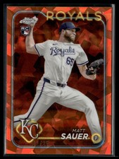2024 Topps Chrome Update Sapphire #USCS25 Matt Sauer Orange Refractor RC #/25
