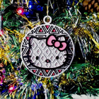 5 Pcs Hello Kitty Christmas Ornaments – Plastic Pastel Holiday Tree Decorations
