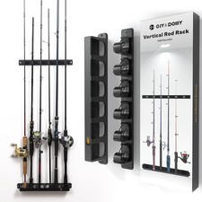 Wall Mount Fishing Rod Holders,Vertical Fishing Pole Storage Rack for Garage