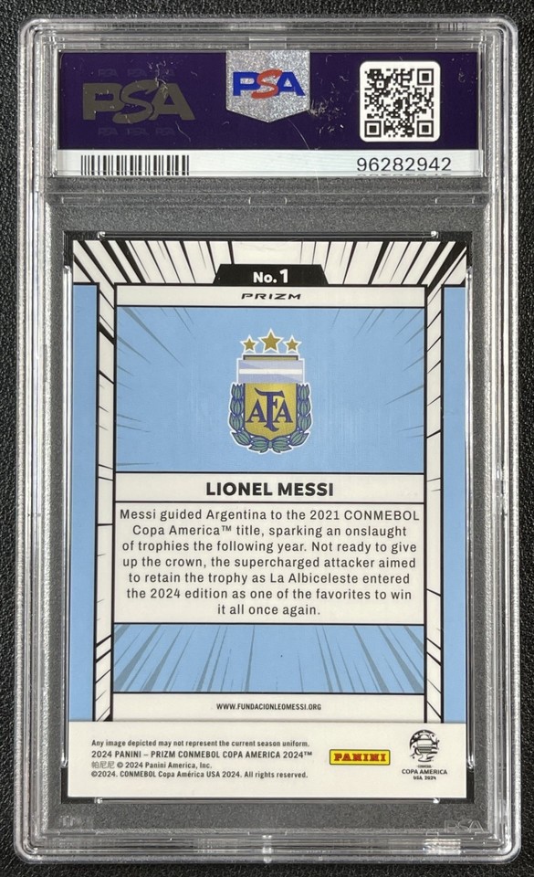 Carte Lionel Messi Panini Instant Copa América #43 PSA 10 GEM MT - Limited
