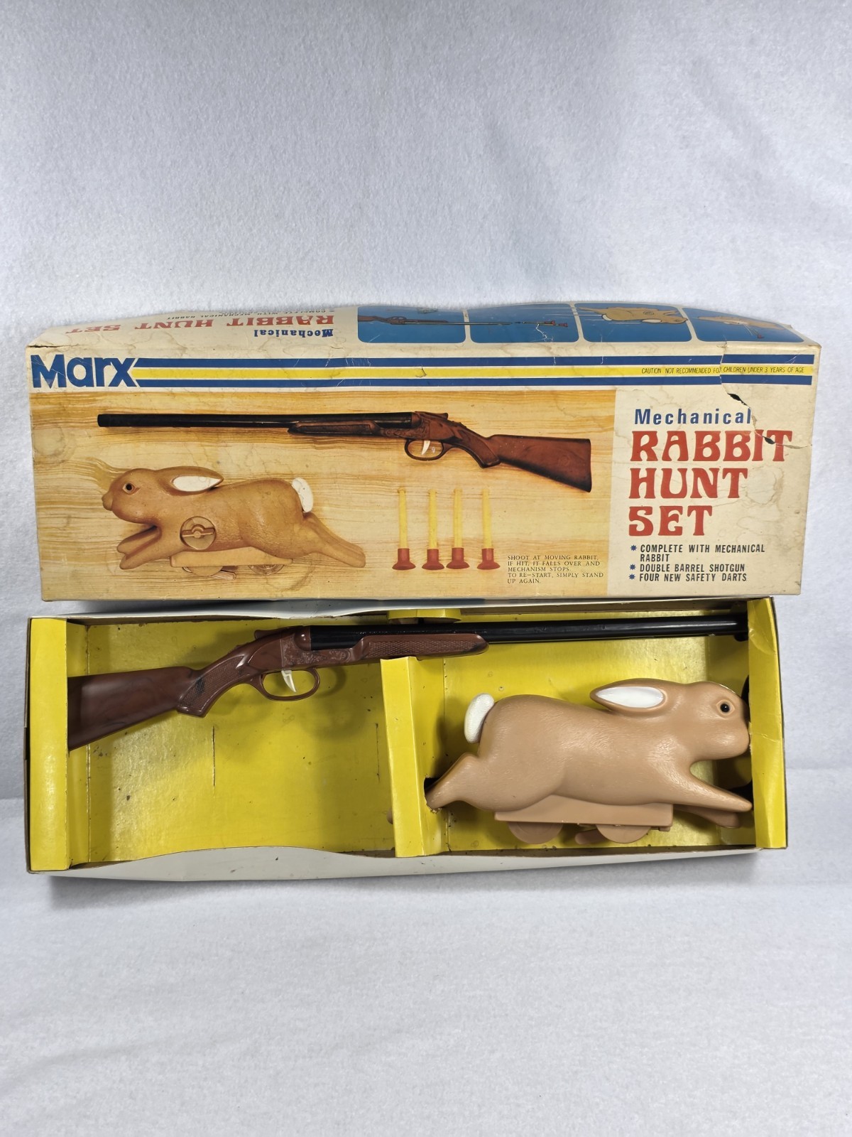 VTG Marx Mechanical Rabbit Hunt Set (HK-6524) In Original Retail Box NO DARTS