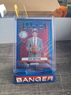 Reed Sheppard 2024-25 Panini Prizm Luck of the Lottery Blue Wave 35/175 RC #1