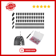 100pcs Tire Repair Rubber Nails Tyre Puncture Repair Screws Kit W Screwdriver