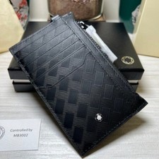 New Exquisite Black Card Pack Real Leather Card Case Bank Card Holder 129976 US