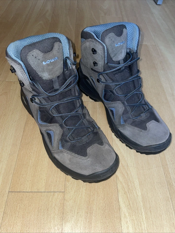 LOWA Zephyr GTX MID Wanderstiefel, Größe 46, Petrol, Gore-Tex