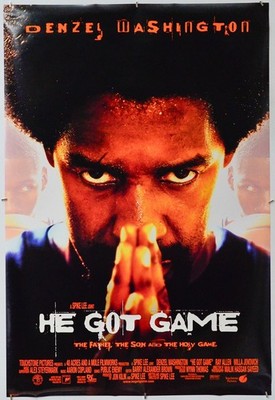 HE GOT GAME (1998) Original One Sheet Film Poster - Denzel Washington, Spike Lee