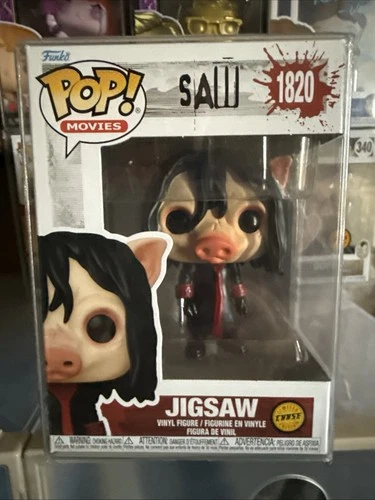 Funko POP! Movies Saw Jigsaw CHASE VARIANT Vinyl Figure (#1820) W/ Soft Case
