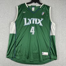 Minnesota Lynx Jersey Mens XL Green WNBA Reebok Edwards 4 Team Apparel Signed