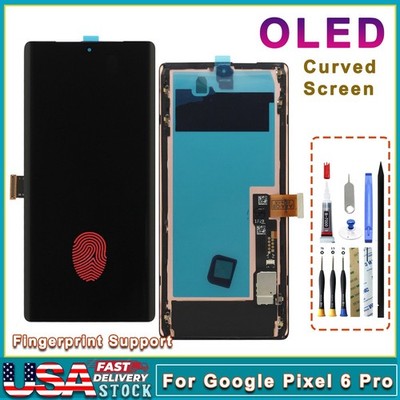 For Google Pixel 6 Pro OLED Display Digitizer Touch Screen Assembly +Black Frame