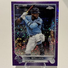 Vidal Brujan Topps Chrome 2022 Rookie Purple Speckle Refractor  #/299 Tampa Rays