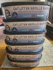Set of 6 Cat Litter Disposal System Refill Bags 28 ft Each 7 Layer
