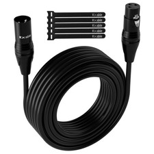 35ft XLR Microphone Cable 3-Pin Shielded Balanced Male to Female Mic Cord
