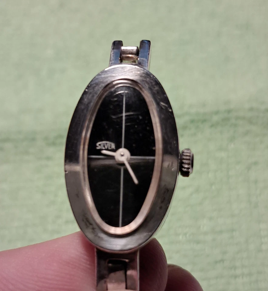 Bellissimo orologio bracciale da donna, argento 800 , meccanico a carica manuale - Immagine 2 di 4