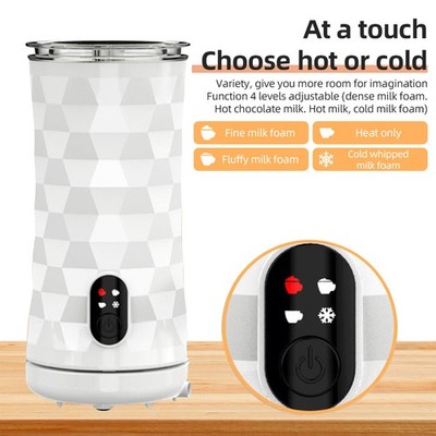 Electric Milk Frother 4-in-1 400W Automatic Hot And Cold Foam Maker And Milk