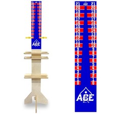 Elite Cornhole Scoreboard 5.5 Ft Tall Hardware Free Stand with Recording Shel...