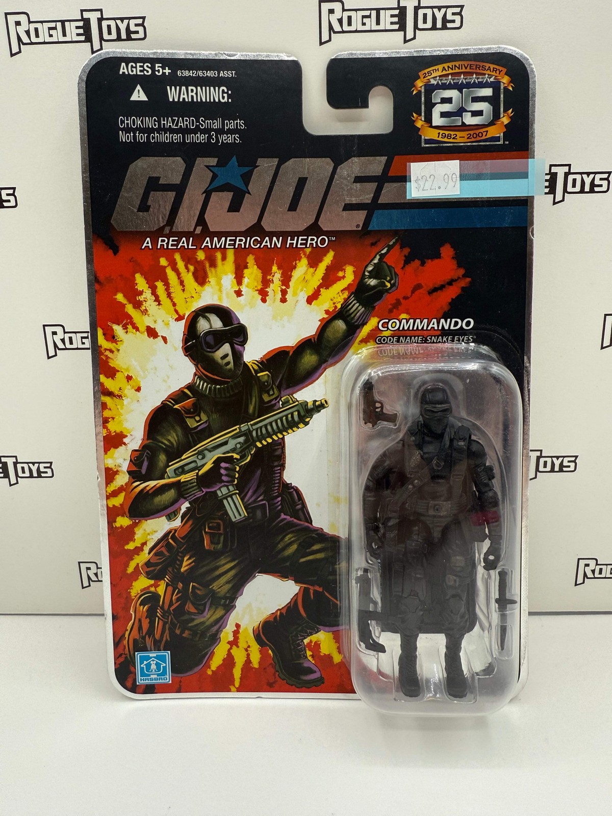 Hasbro G.I. Joe A Real American Hero (ARAH) 25th Anniversary Commando Snake Eyes