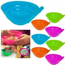 8 Pc Kids Sip A Bowl Cereal Built In Straw BPA Free Plastic Soup Drink Food Dish