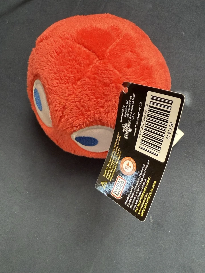 Nuevo Pac-Man Ghost Blinky Peluche 5" Juguete de Peluche Años 80 Arcade Raro Videojuego Pacman Foto 2 de 3