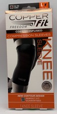Copper Fit Freedom Knee Compression Sleeve Copper Infused Size L 1 Sleeve New