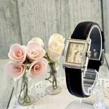 Charriol Square Watch Womens Silver 17mm Case Quartz Authentic Genuine Item