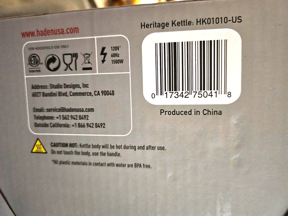 Haden Heritage 1.7L Electric Cordless Kettle...Black.. Retro...New Open Box - Image 3 of 4