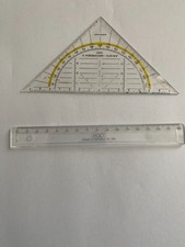 Trójkąt przestrzenny Aristo 14 cm i linijka POLO 16 cm