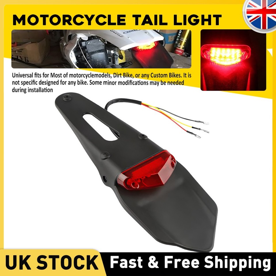 KEEPDSGN LED Smoke Tail Light – Off-Road Dirt Bike Rear Fender Brake Light For EXC, EXE, Honda CRF