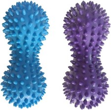 2 Pack Peanut Massage Ball Roller Spiky Double Lacrosse Balls Trigger Point for