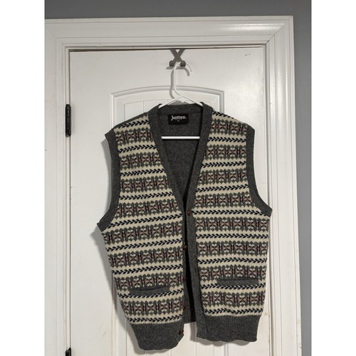 Vintage 90'S Jantzen Classics acrylic knit cardigan, made in the USA, size L, men's acrylic Green type dark green Vintage Second Hand main image 1