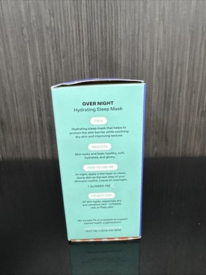 Bubble Over Night Hydrating Sleep Mask - 1.7 fl oz / 50 mL Full Size New In Box